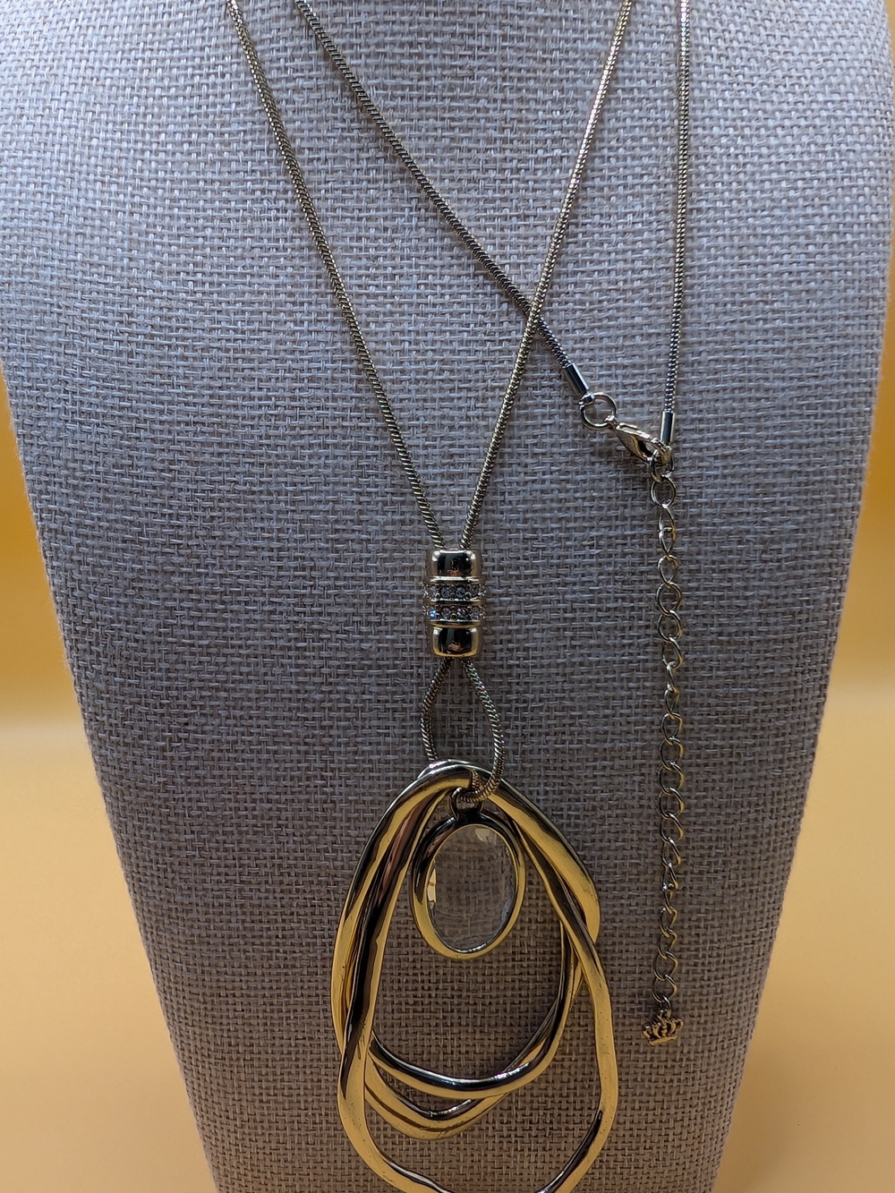 Elegant Premier Designs Gold-Tone Layered Drop Pendant Necklace